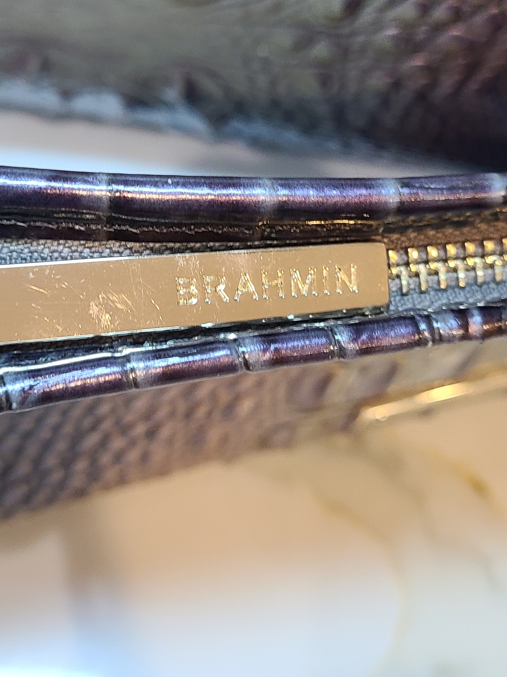Brahmin Set Smoky Quartz Large Duxbury & Kayla Clutch With Tassel - Picture 5 of 13